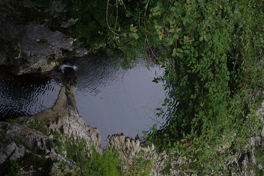 Collapse doline and Classical Karst landscape at Škocjan, Slovenia